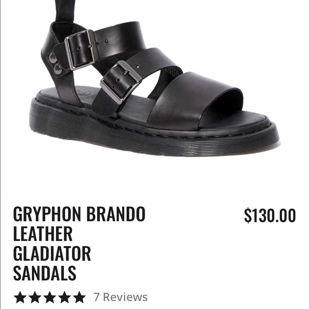 Dr. Martens | GRYPHON LEATHER GLADIATOR SANDALS